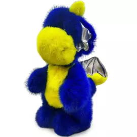 Дракон из меха норки, синий